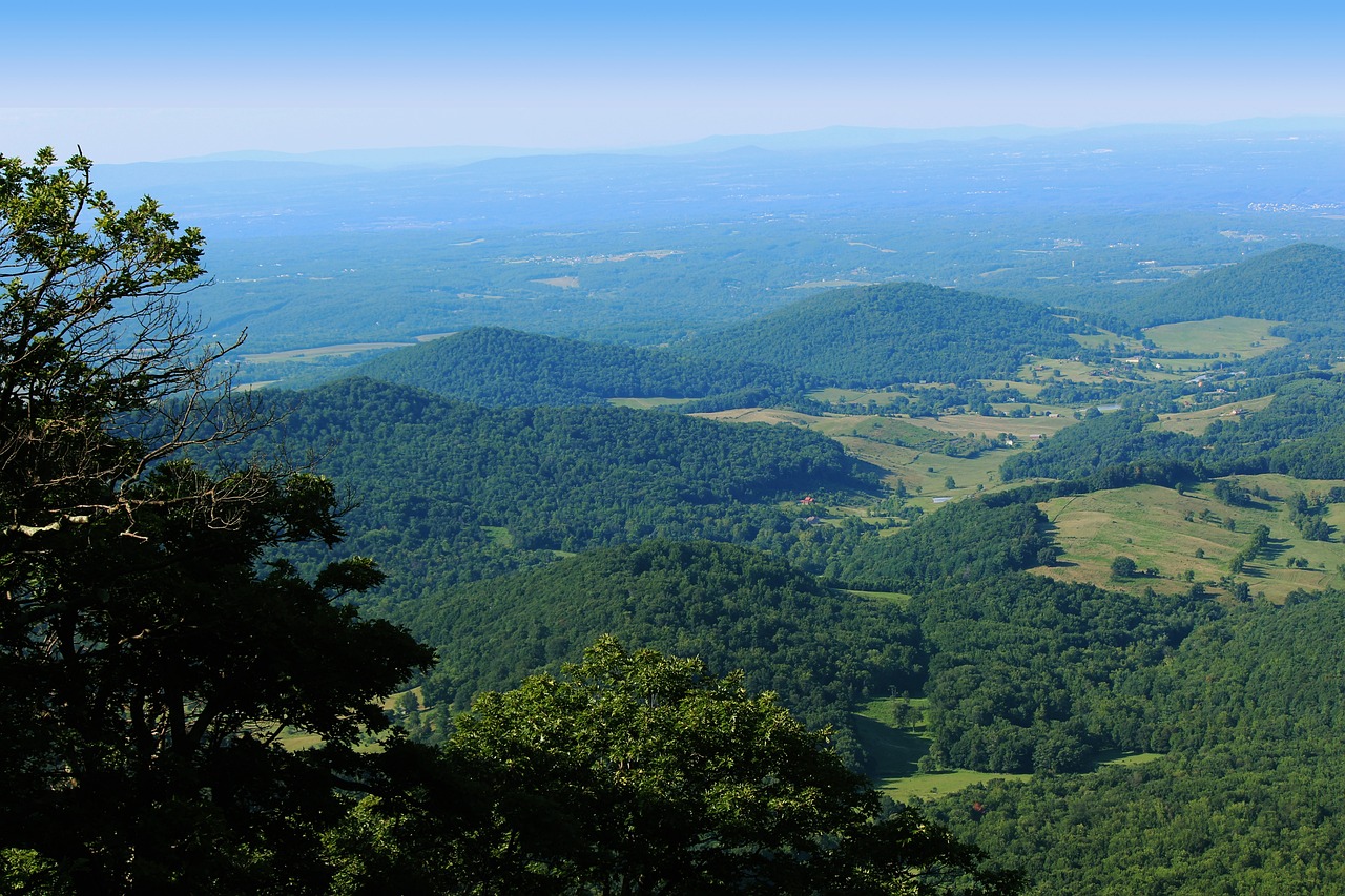 View of Shenandoah Valley from the Blue Ridge Mountains