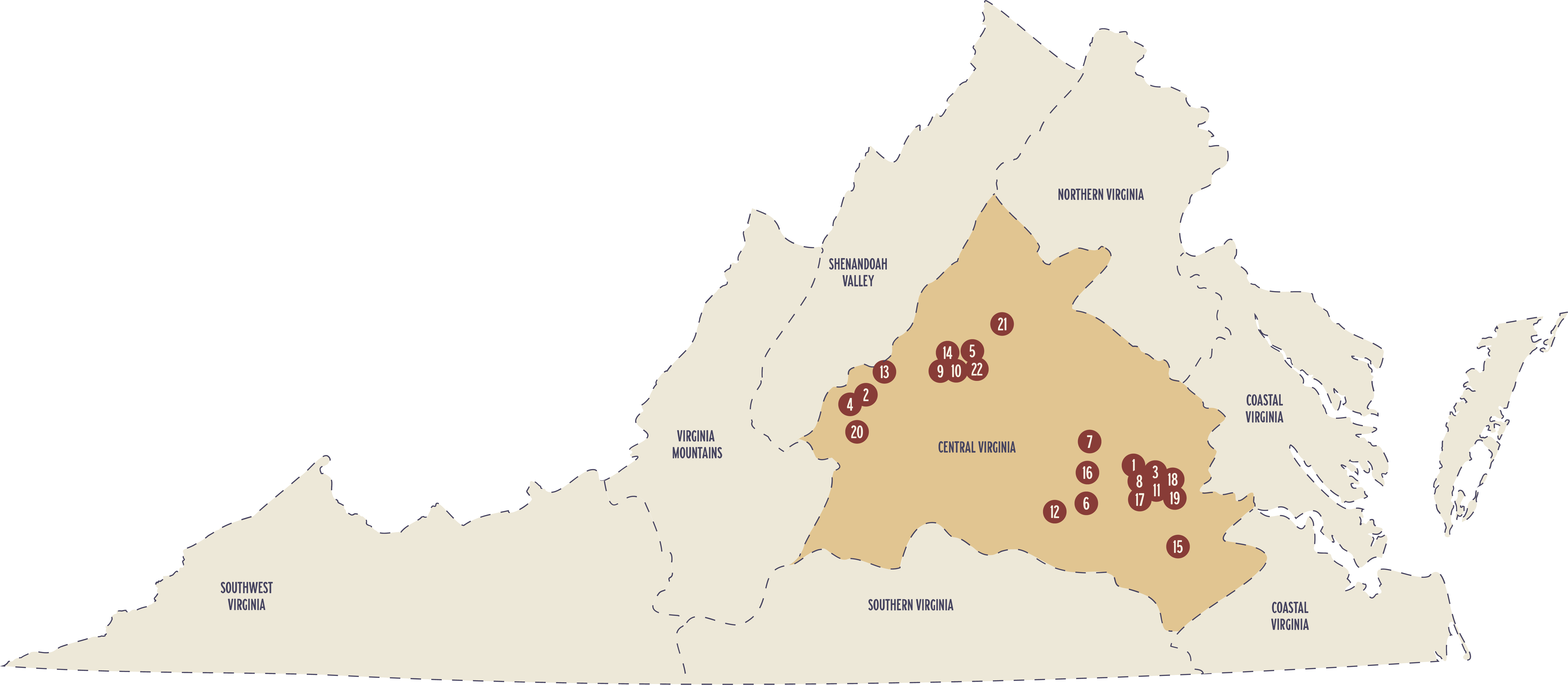 Central – Virginia distilleries map – OUT OF DATE copy